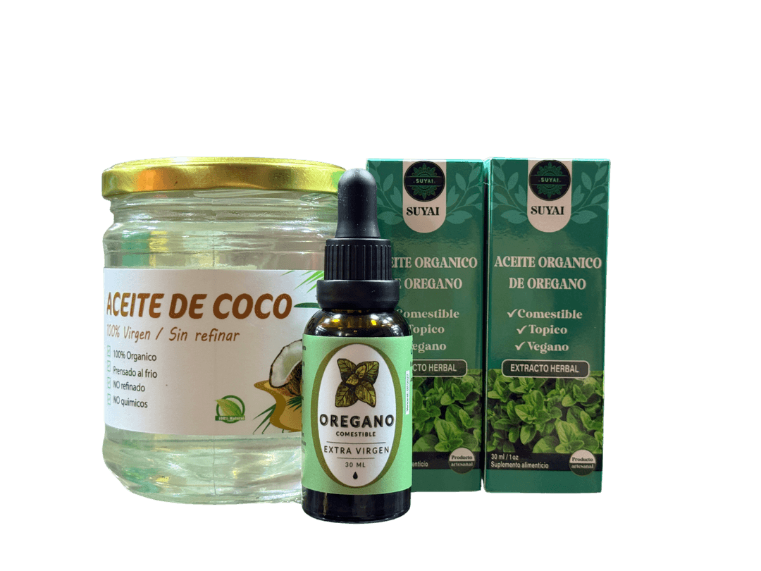 Promoción de aceite de coco con aceites de orégano